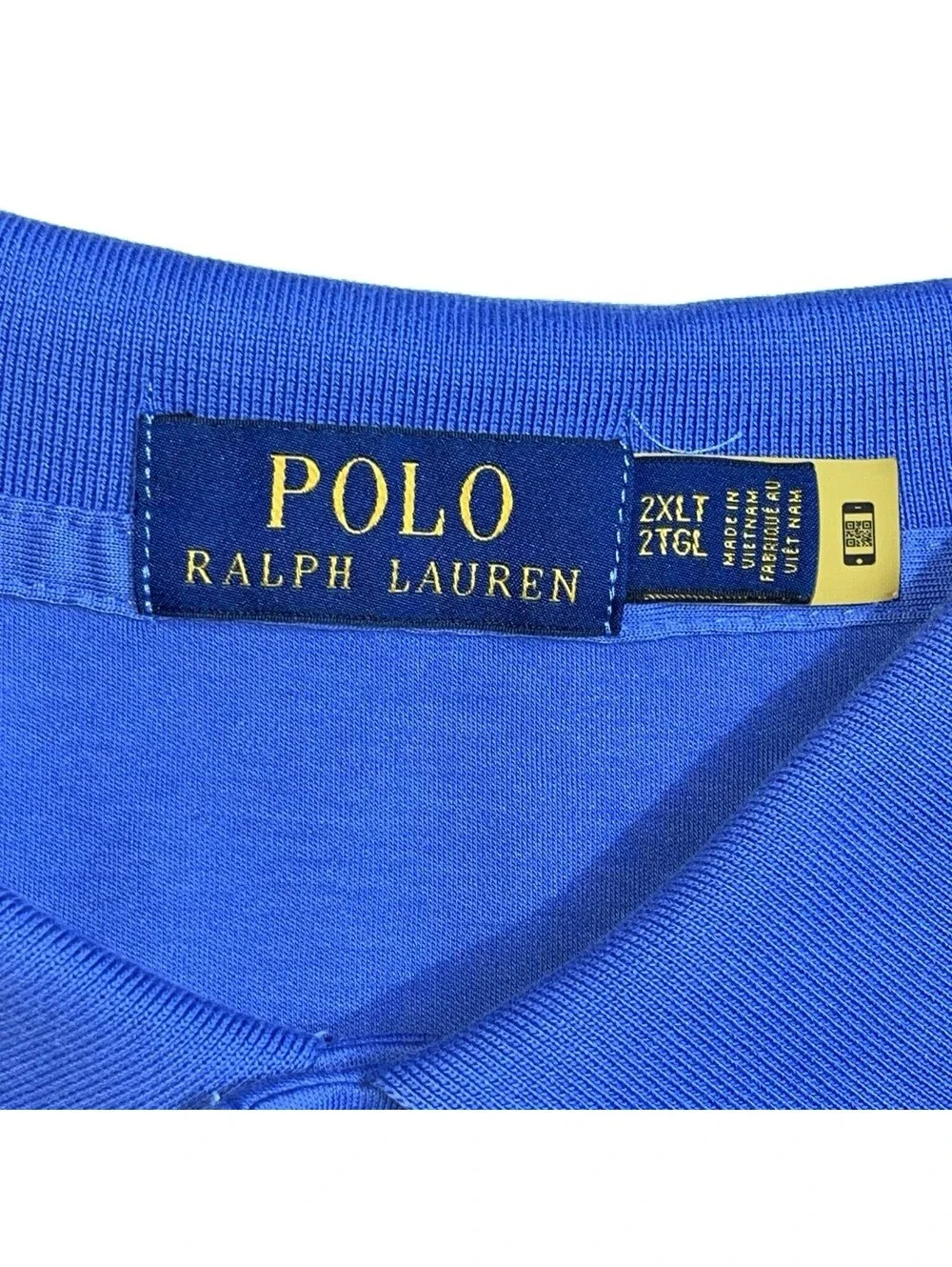 Polo Ralph Lauren Polo Shirt Mens 2XLT Blue Stretch Cotton Big Tall Pony Logo